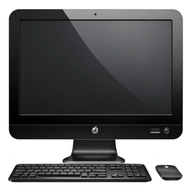 desktop computer in glossy design sticker