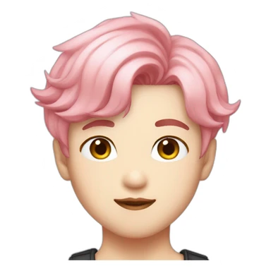 Jimin from BTS with pink hair sticker