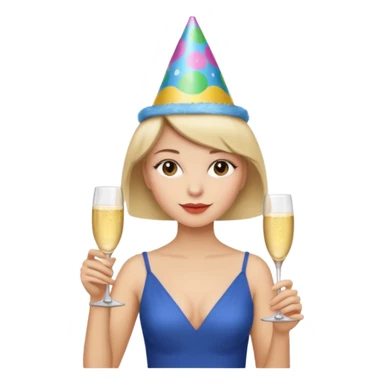 hazme una igual a la anterior pero cámbiale el pelo largo por uno corto no tan corto que le llegue a los hombros  sticker