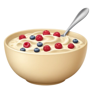 Beige cereal yogurt bowl sticker