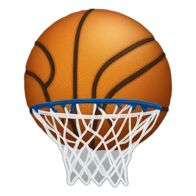 Ballon de basket en forme de cœur sticker