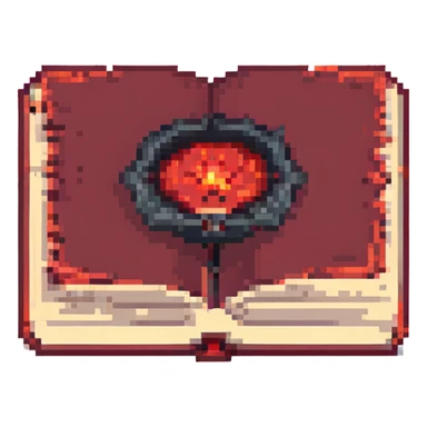 red cursed book with dark aura sticker