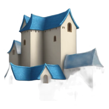 Castle blue roofs sticker