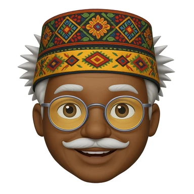 Add a hat to the character in the style of a bufo sticker