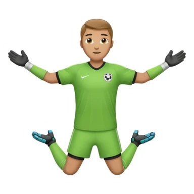 soccer goalkeeper full body arms out wide sticker