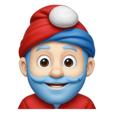 papa smurf red clothes sticker