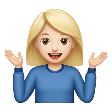 tounge out with hands to side sticker