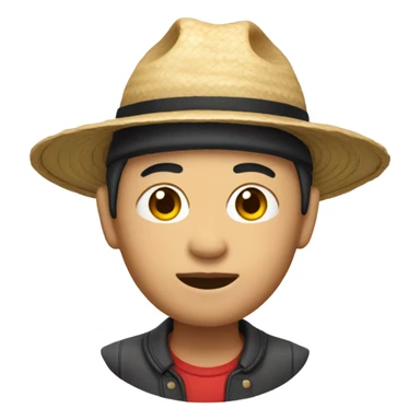 My Memoji with a Chinese farmer hat sticker