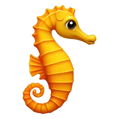 Yellow and orange Seahorse sticker