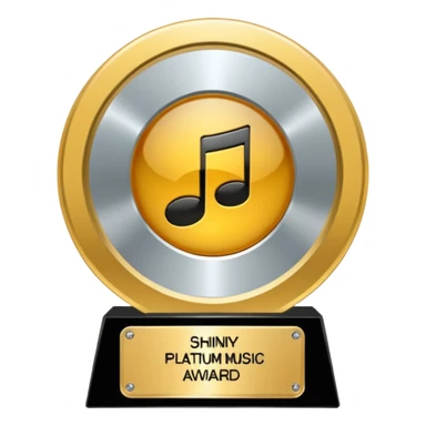 A platinum music award plaque sticker