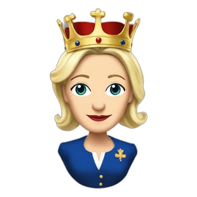 Politician Marine-Le-Pen as a queen sticker