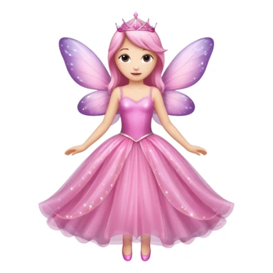 pink fairy sparkle princess dress sticker