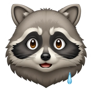 
the raccoon is crying sticker