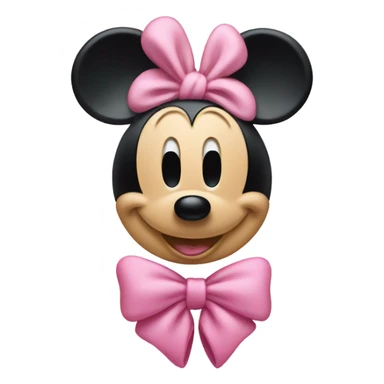Miky mouse with a pink bow sticker