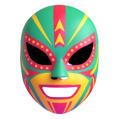 luchador ski mask, colorful mexican wrestling mask sticker