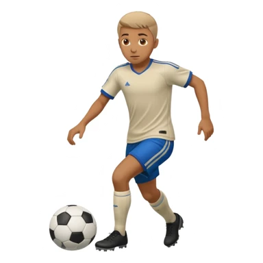 footballeur dribbling a soccer ball sticker