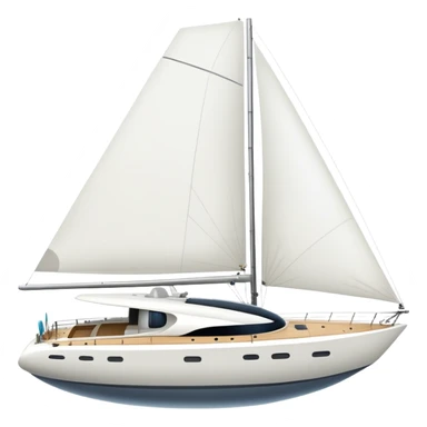 White Sailing yacht named totoro sticker