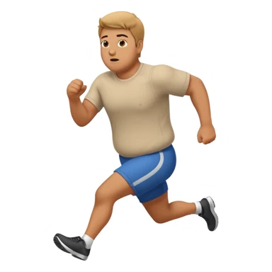 create a stocky man running towards me sticker