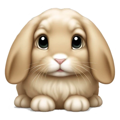 Adorable tan holland lop bunny sticker