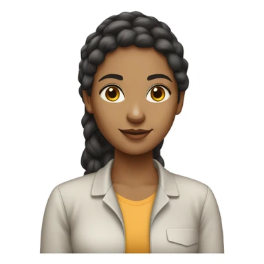 Computer science student woman, lighter skin tone   sticker