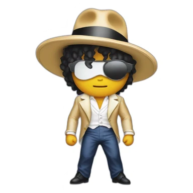 The super saiyan god dressed like Michael Jackson's iconic Smooth Criminal wear sticker