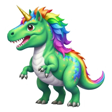 Unicorn riding a T. rex sticker