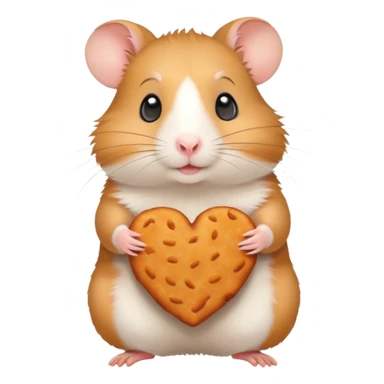 Hamster in love with schnitzel sticker