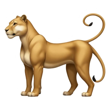 a lioness's silhouette with four legs sticker