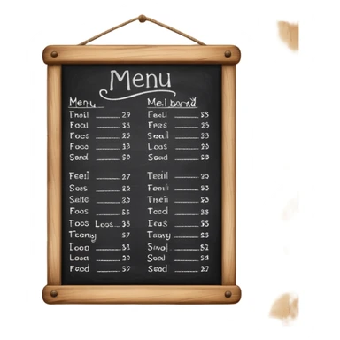 Menu board sticker