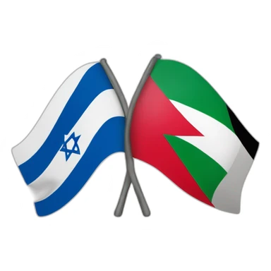 flag of israel and flag of palestine together sticker