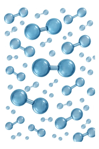 molecole di ossigeno che volano realistiche tante sticker