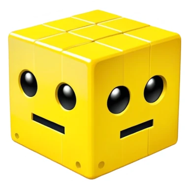 geometry dash cube character sticker