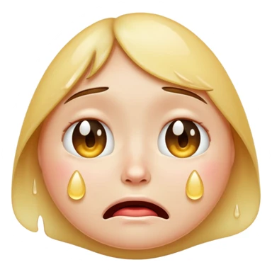 crying face emoji, expressive and clear, apple style sticker