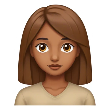 Chica morena pelo lacio sticker