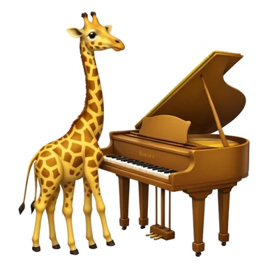 une giraffe qui joue au piano sticker