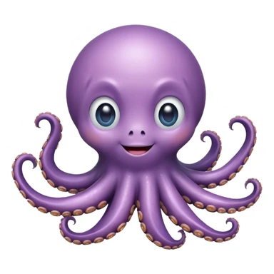 Octopus hugs a pearl (the pearl has a happy face with cute eyes)  sticker