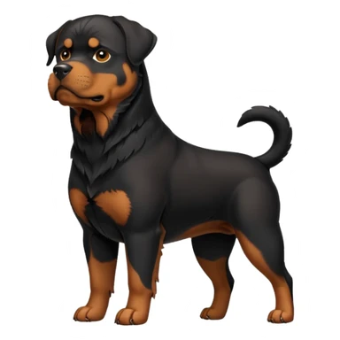 Rottweiler dog body sticker