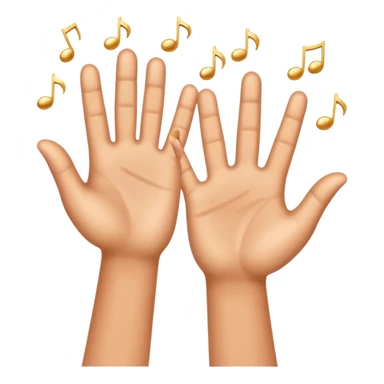 Two hands giving jazz-hands motion, maybe with little sparkles. sticker