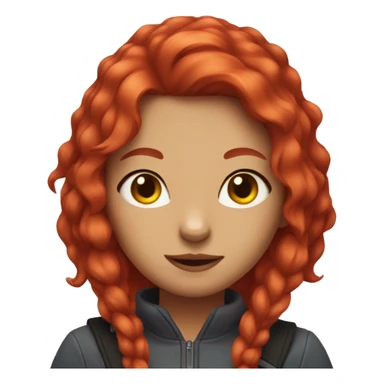 Cat girl with red hair sticker