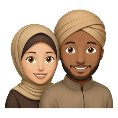 Mixed hijabi wife black husband sticker