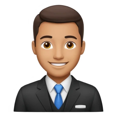 Je veux un réceptionniste d"hotel élégant masculin métissé sticker