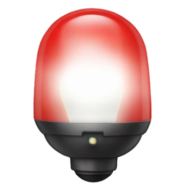 An alarm light🚨 with an anxious expression, red sticker