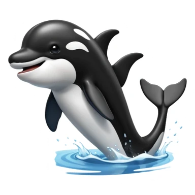 Orca Waving sticker