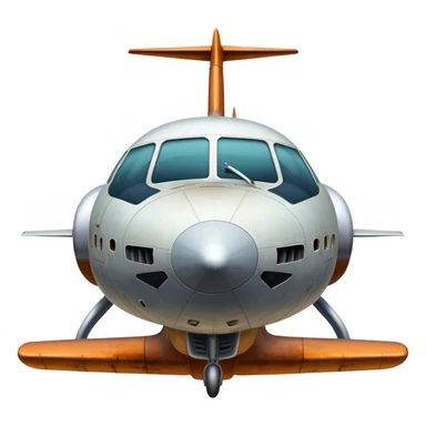 Old style rusty plane rearview sticker