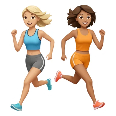 Women Running to brunch sticker