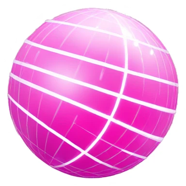 It's a pink-colored mirror ball illustration with white lines between the mirrors. sticker