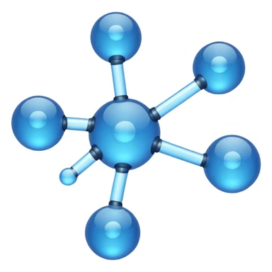blue chemical molecule sticker