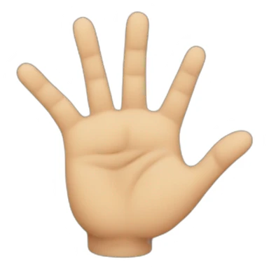 hand with four fingers sticker