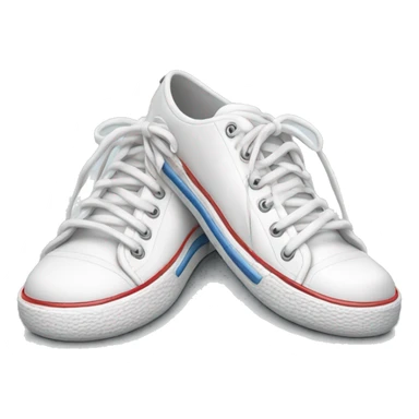 untied shoe laces on a whit shoe sticker