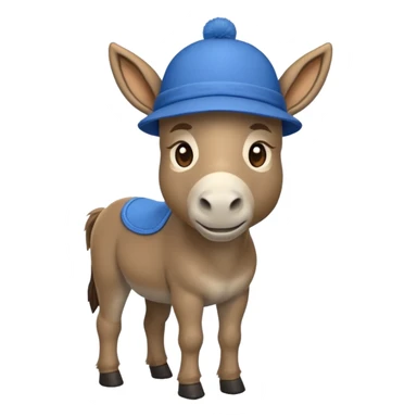 donkey with blue hat sticker